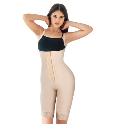 Faja Larga hasta Rodilla con Tirantes - Soporte Corporal Completo
