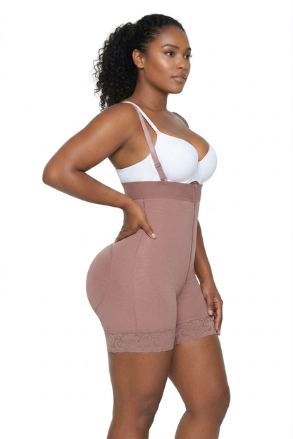 Faja Corta Strapless Talle Largo - Sin Costuras, Invisible y Cremallera Perineal