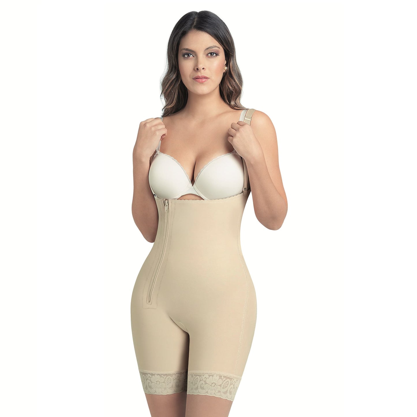 Faja Corta con Zipper Lateral - Soporte Abdominal y Lumbar