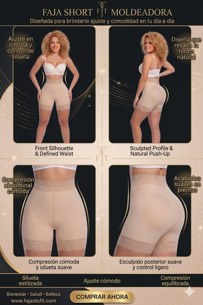 Panty Sin Costuras con Soporte Glúteo - Invisible y Perfecto