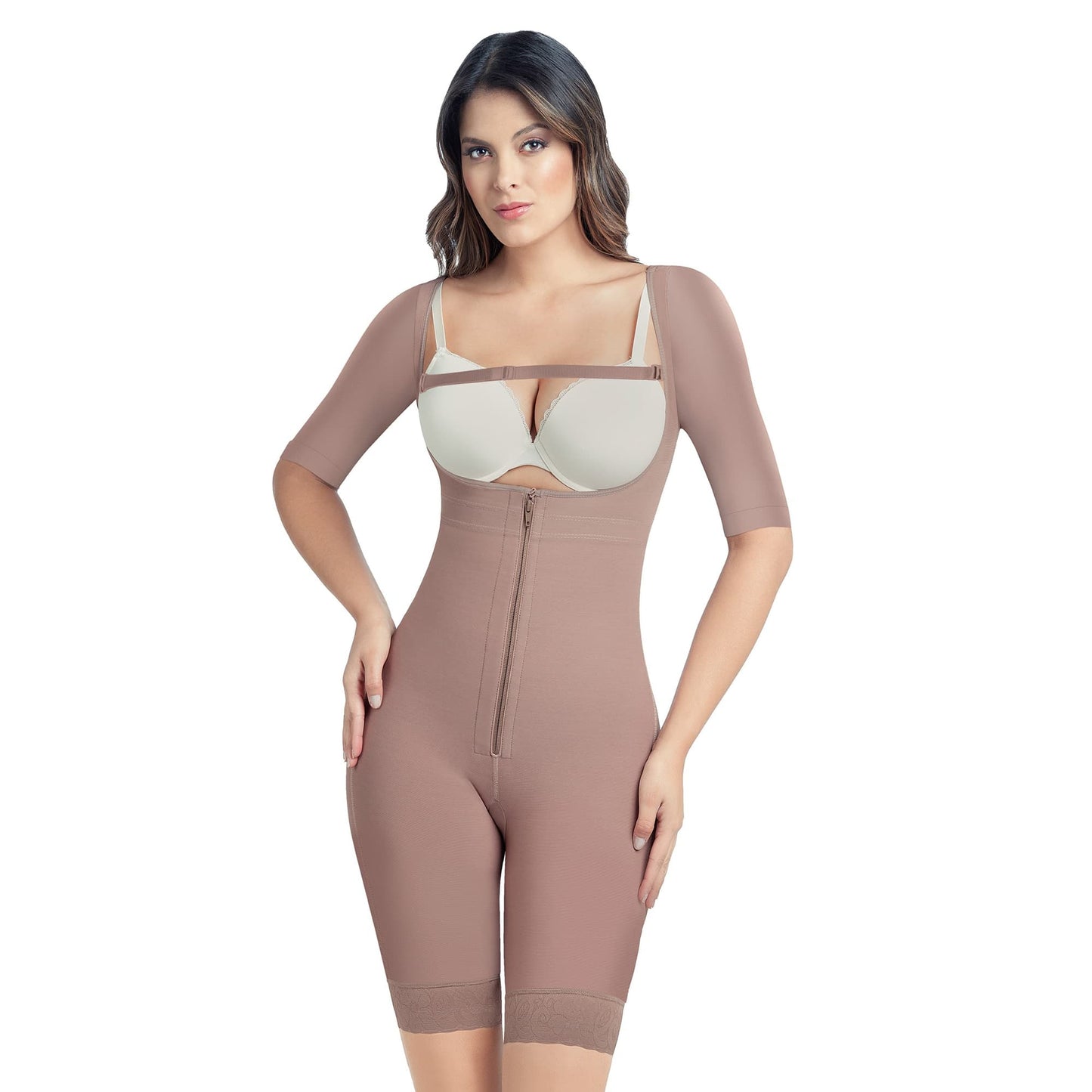 Faja Colombiana Post-Quirúrgica Larga con Mangas