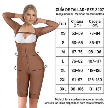 Guía de tallas normal de la referencia 3407