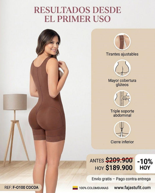 Faja con Soporte Abdominal y Glúteo - Espalda Alta